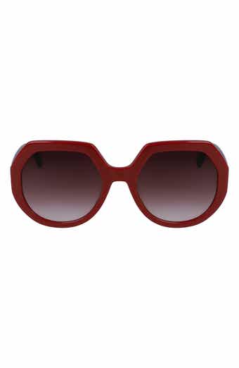 Longchamp 55mm Gradient Geometric Sunglasses
