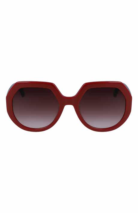 Longchamp 55mm Gradient Geometric Sunglasses