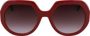 Longchamp 55mm Gradient Geometric Sunglasses