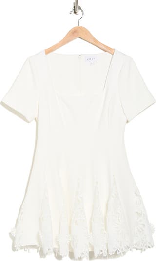 Joy Short Sleeve Lace Godet Minidress
