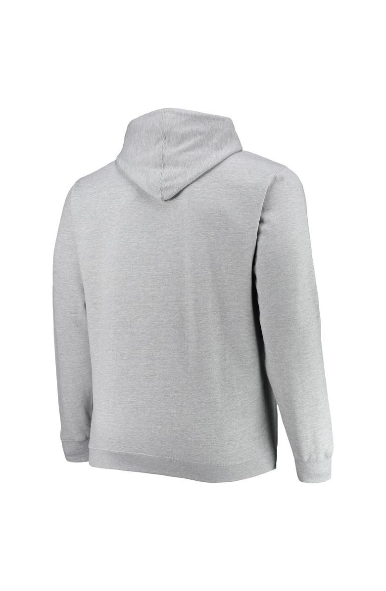 PROFILE Men's Heathered Gray Chicago Bulls Big & Tall Heart & Soul Pullover Hoodie, Alternate, color, Heather Gray