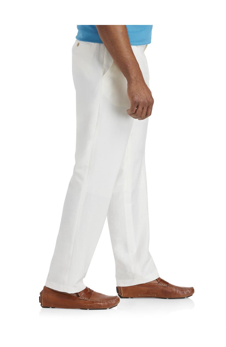 Oak Hill by DXL Big & Tall Linen-Blend Suit Pants, Alternate, color, White