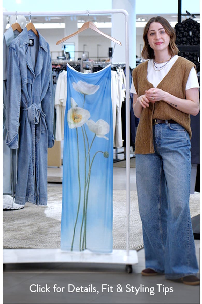 Spring Sky Strapless Satin Maxi Dress video