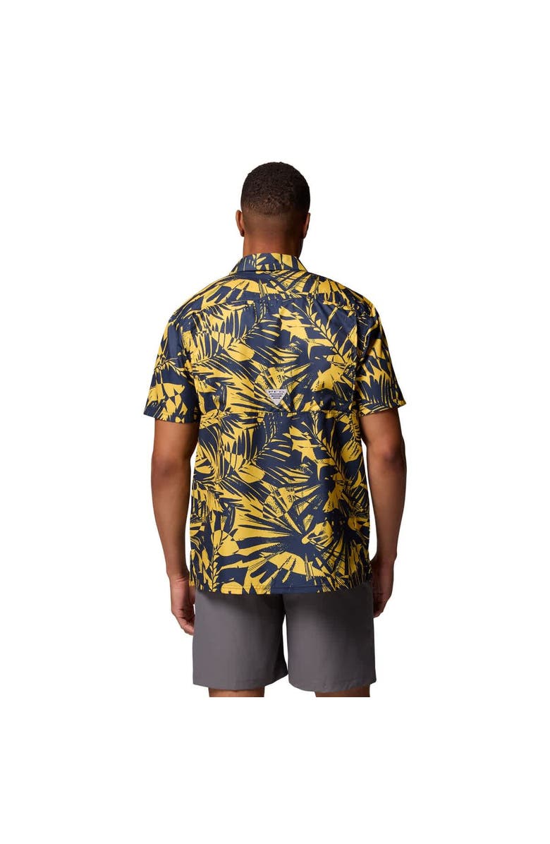 Columbia Men's Columbia Navy Michigan Wolverines Super Slack Tide Omni-Wick Button-Up Shirt, Alternate, color, Navy