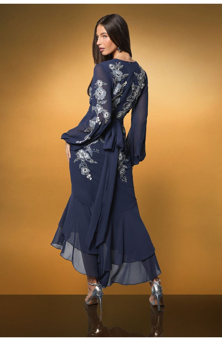 Coast Embellished High Low Maxi Dress, Alternate, color, Navy