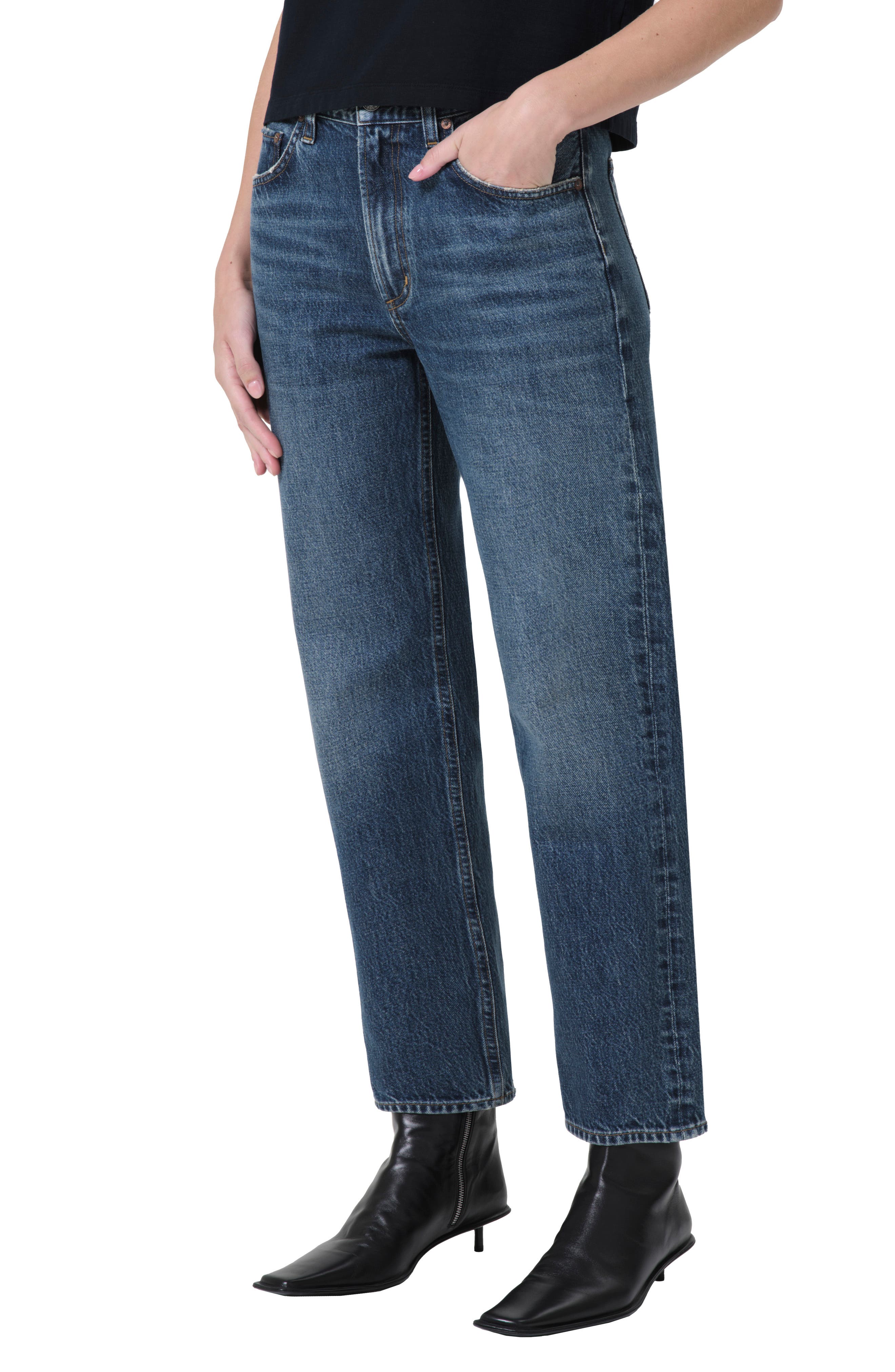 AGOLDE Valen High Waist Ankle Straight Leg Jeans