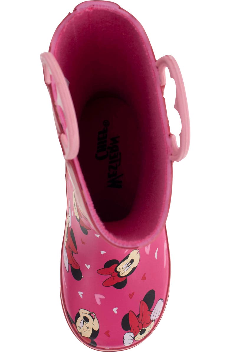 Western Chief Kids' Minnie Love Waterproof Rain Boot, Alternate, color,