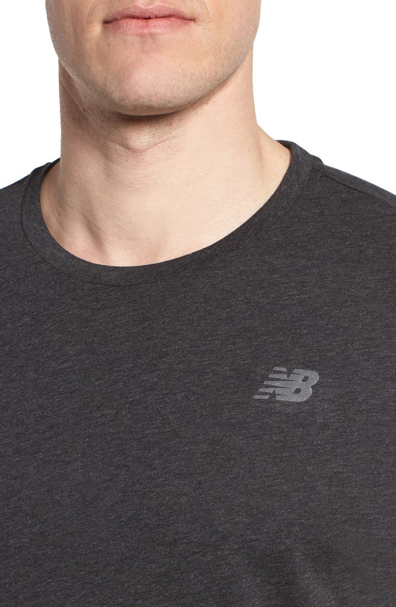 New Balance Heather Tech Crewneck T-Shirt, Alternate, color, 