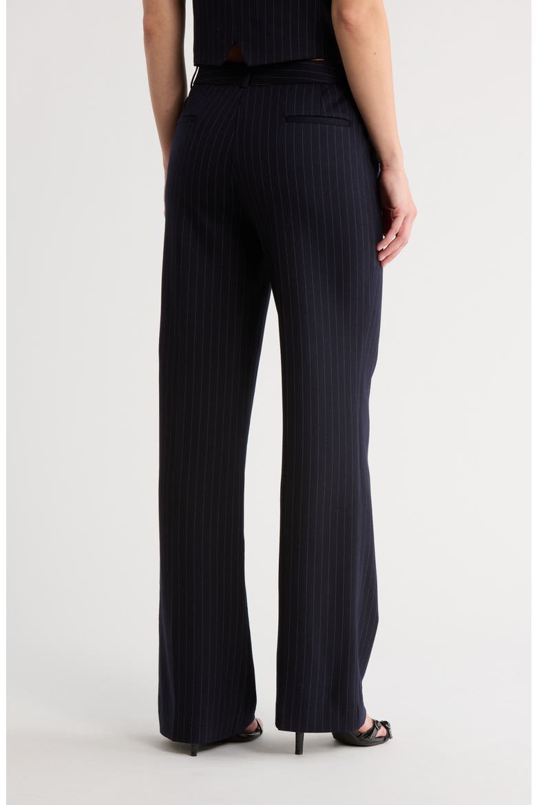 Aria Pinstripe Trousers, Alternate, color, NAVY