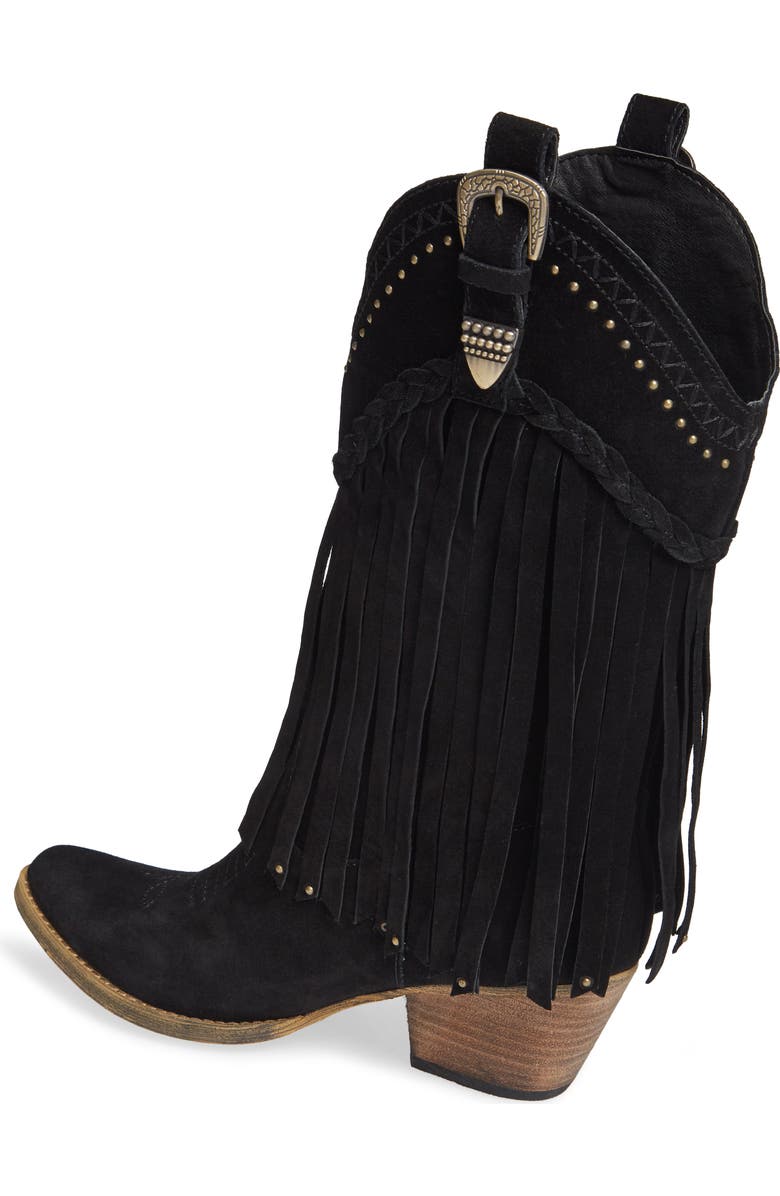 Very Volatile Anderson Fringe Western Boot, Alternate, color,