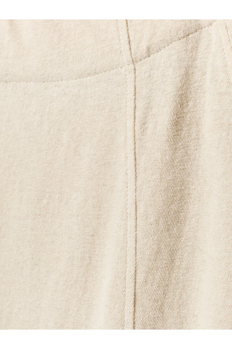 Linen Blend Short Sleeve Swing Top, Alternate, color, Chalk