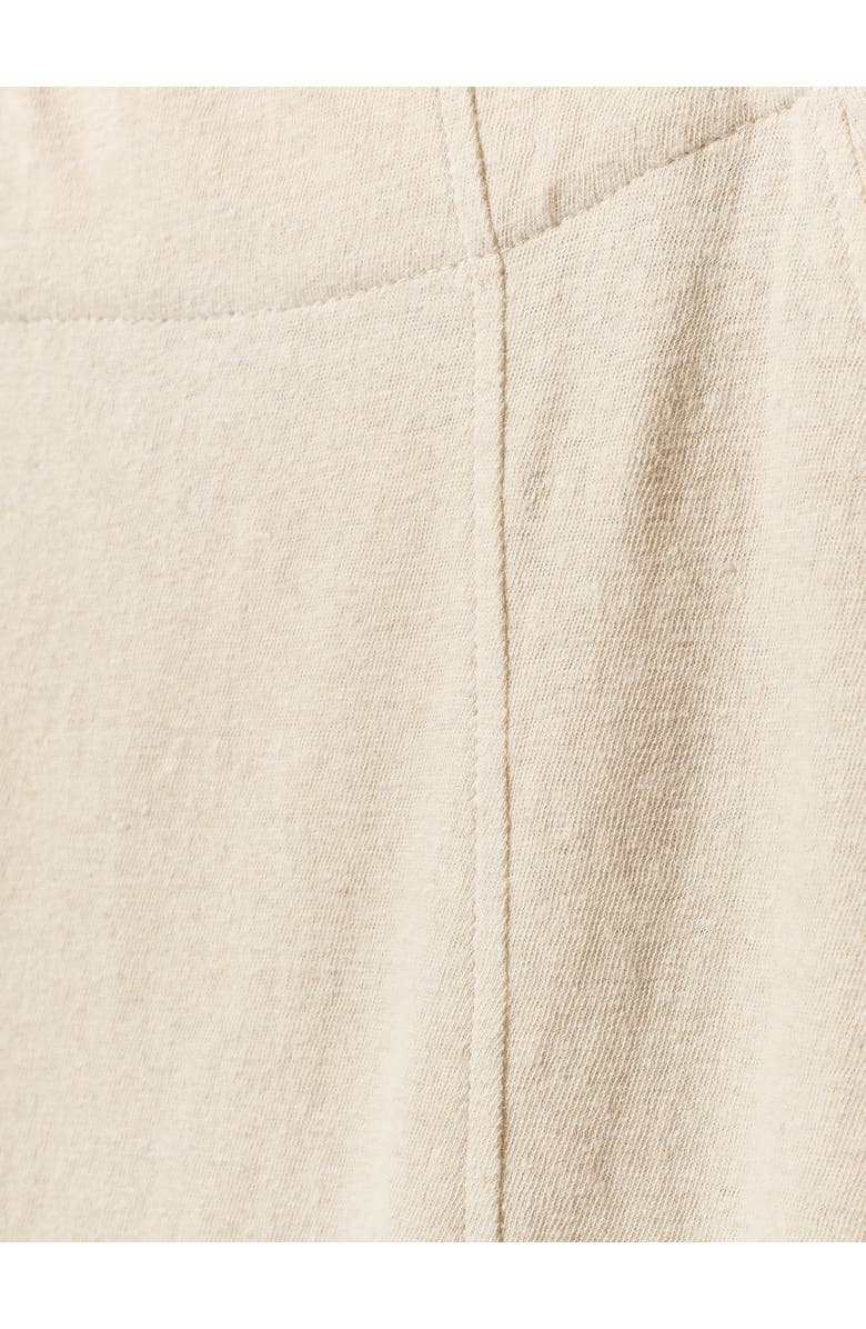 Celtic & Co. Linen Blend Short Sleeve Swing Top, Alternate, color, Chalk