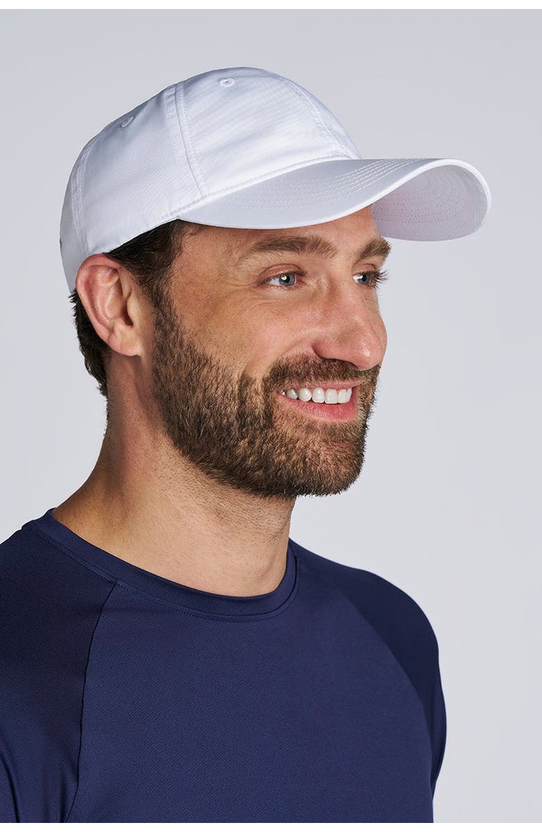 Coolibar Unisex Sun Protection Cap, UPF 50+ Sun Protection, SunPro Cap, Alternate, color, White