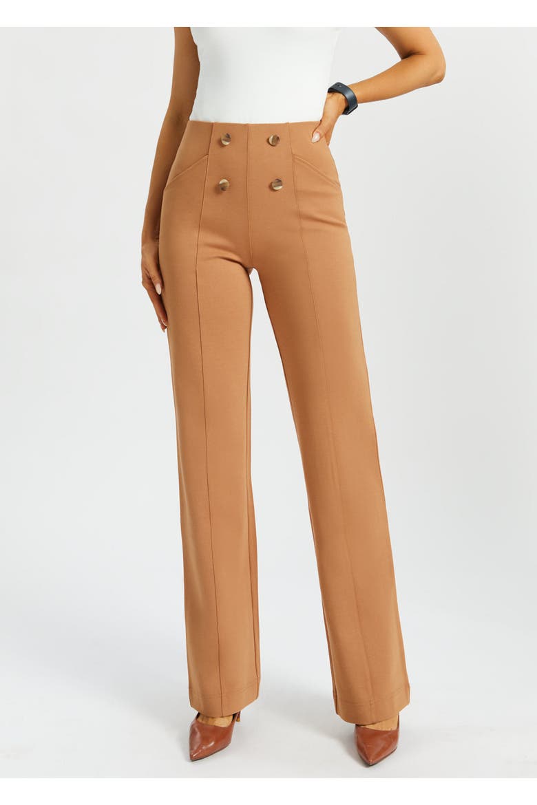 Atlantic DPYP Dress Pant Yoga Pants Wide Leg, Main, color, Sandalwood
