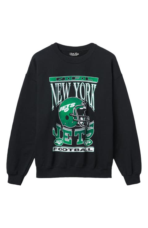 New York Jets Helmet Flea Market Crewneck Sweatshirt