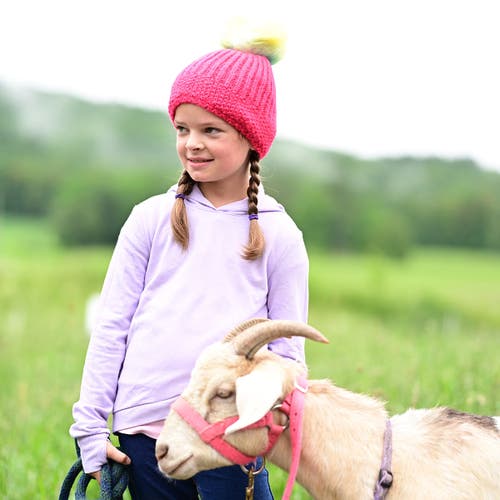 Turtle Fur Kids Suzie Pom Winter Hat In Pink