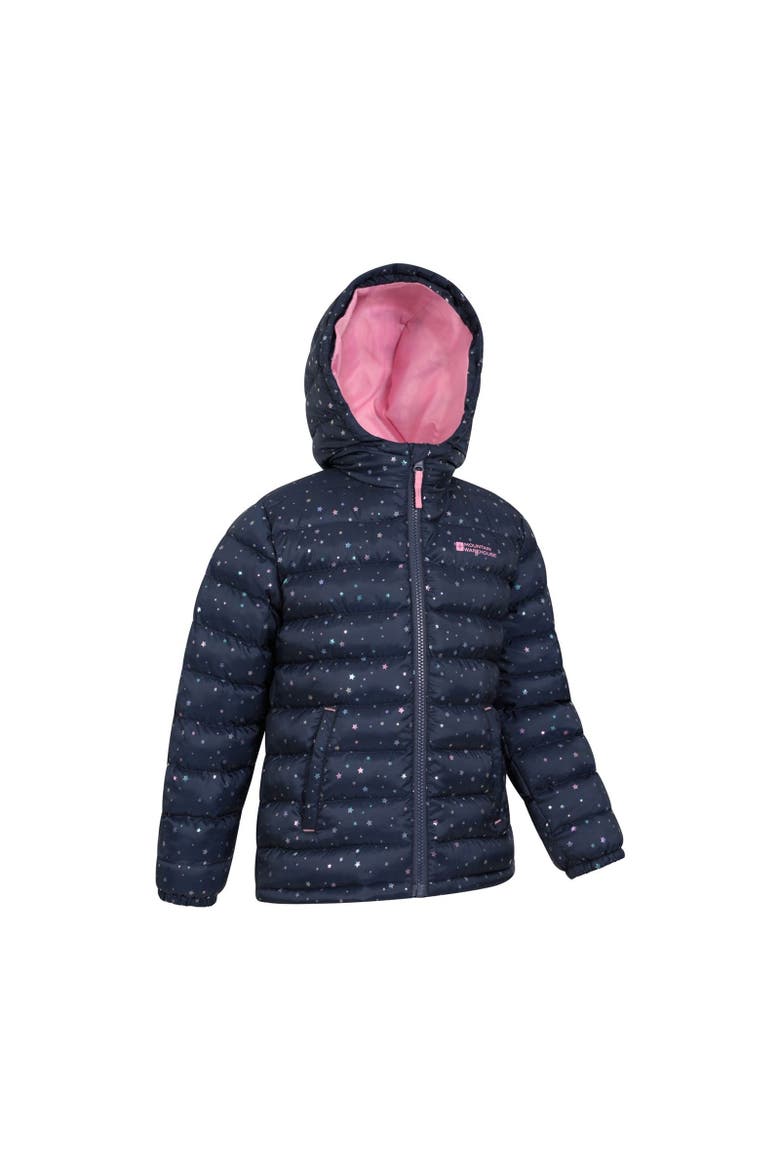 Childrens/Kids Seasons Stars Padded Jacket, Alternate, color, Blue and White