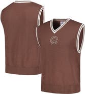 PLEASURES Men's PLEASURES  Brown Chicago Cubs Knit V-Neck Pullover Sweater Vest