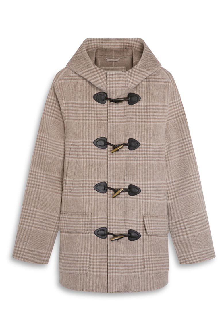 Wool Blend Hooded Toggle Coat, Alternate, color, TAUPE