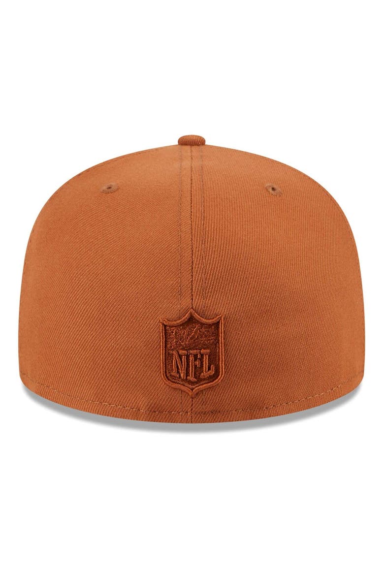 Men's  New Era Brown New York Jets Color Pack 59FIFTY Fitted Hat, Alternate, color, Brown