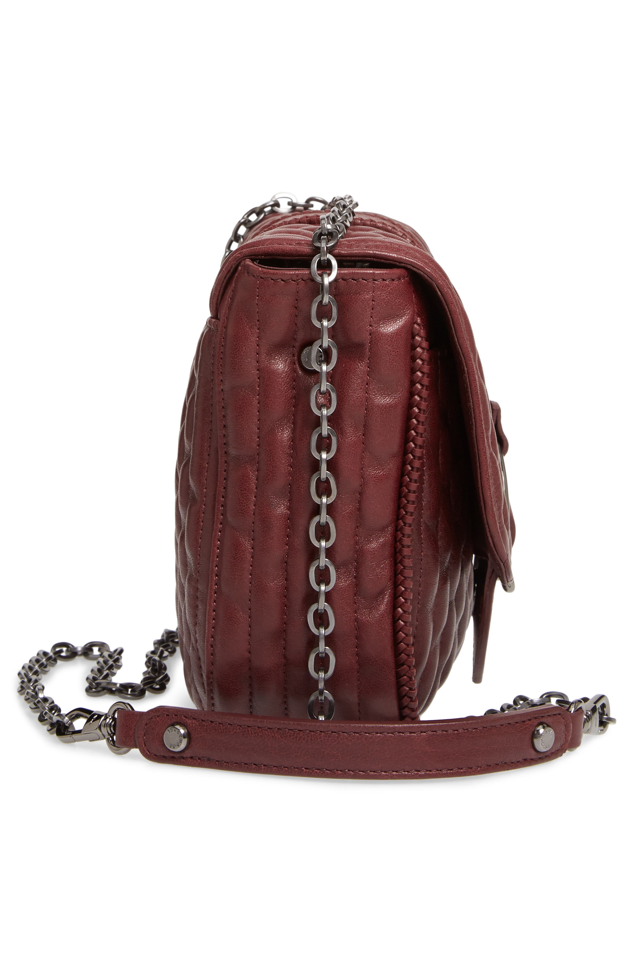 Longchamp Small Amazone Quilted Leather Crossbody Bag, Alternate, color, Brandy