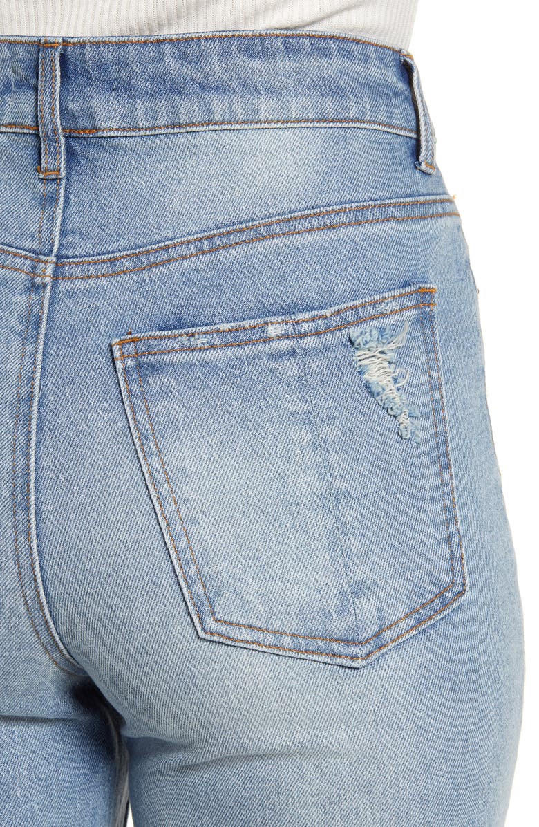 Prosperity Denim Ripped High Waist Mom Jeans, Alternate, color,