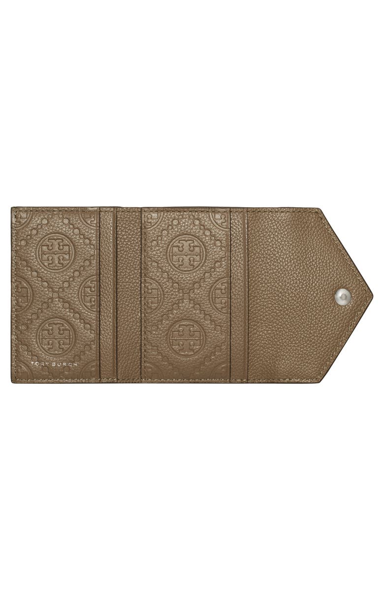 Tory Burch Small Pebble Leather Envelope Trifold Wallet, Alternate, color,