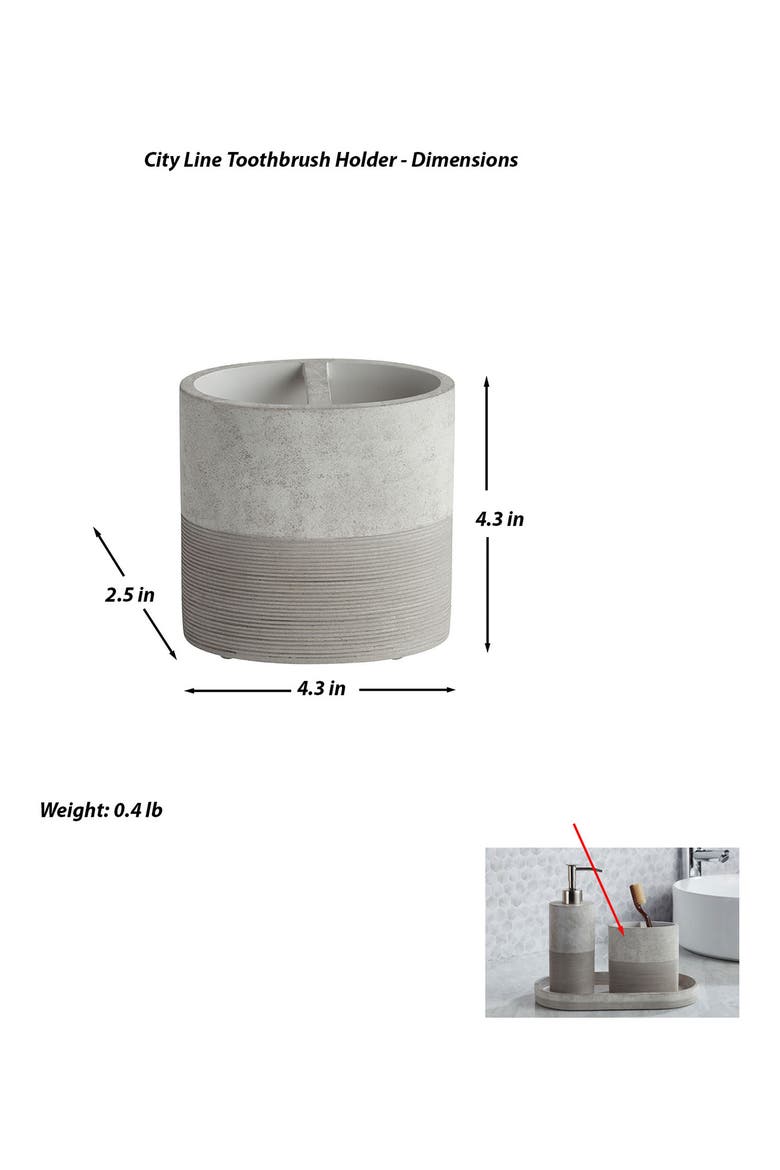 City Line 3-Piece Bathroom Set, Alternate, color, GREY