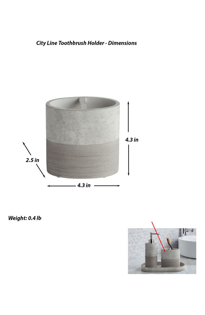 ROSELLI TRADING COMPANY City Line 3-Piece Bathroom Set, Alternate, color, Grey