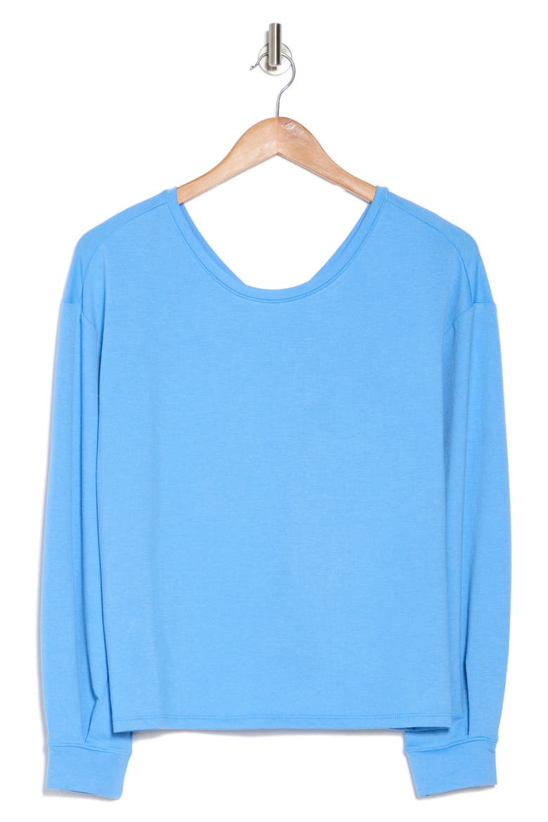 Restoration Twist Back Long Sleeve Top, Alternate, color, SPRING BLUE