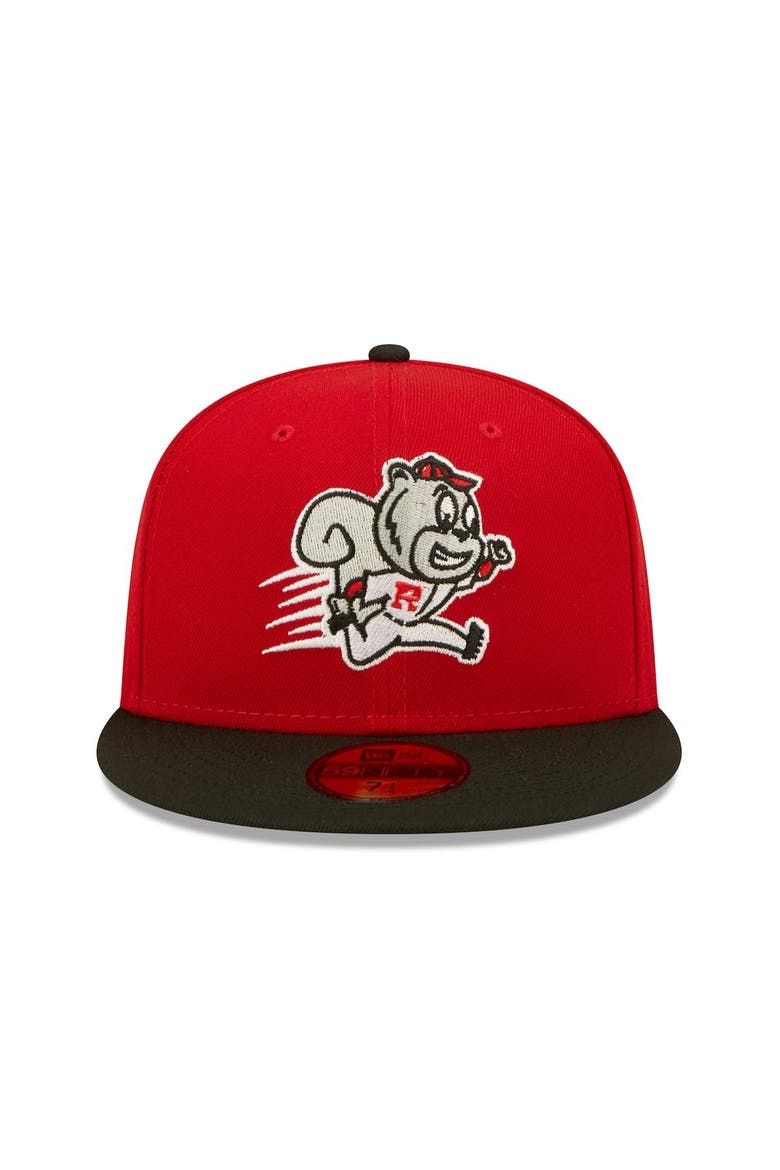 Men's New Era Red Richmond Flying Squirrels Theme Night 59FIFTY Fitted Hat, Alternate, color, Red