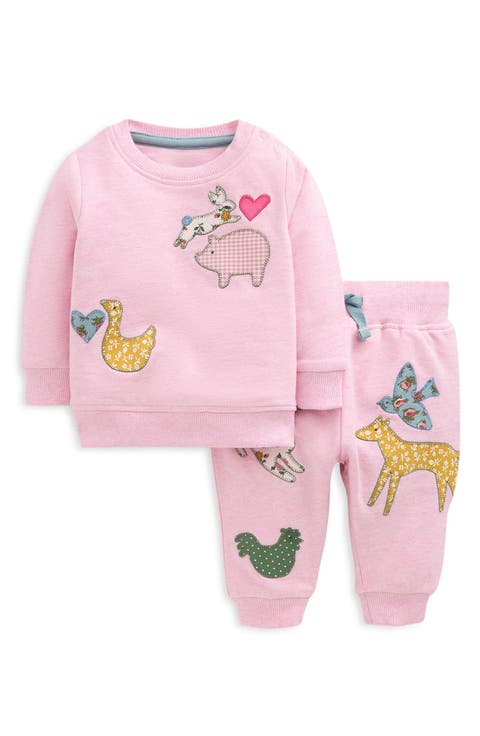 Kids' Appliqué Sweatshirt & Pants Set