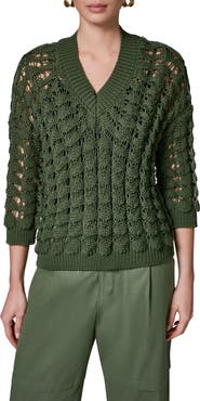 Donna Karan New York Relaxed Fit V-Neck Sweater