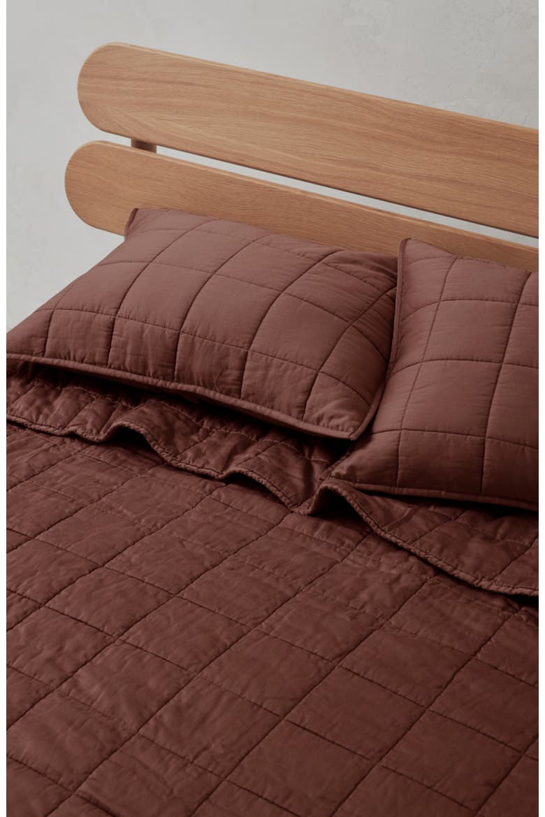 Organic Quilted Sham 2-Pack, Alternate, color, Sienna