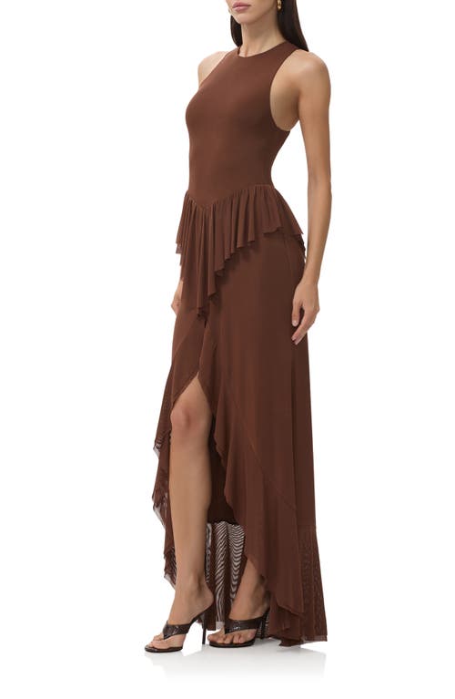 Afrm Bovina Sleeveless A-line Dress In Gold