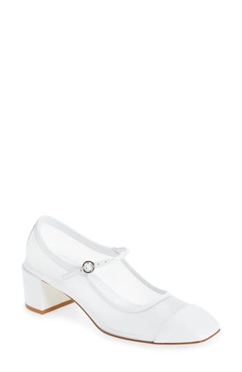 Aeyde Buckle Fastened High Heeled Pumps In White