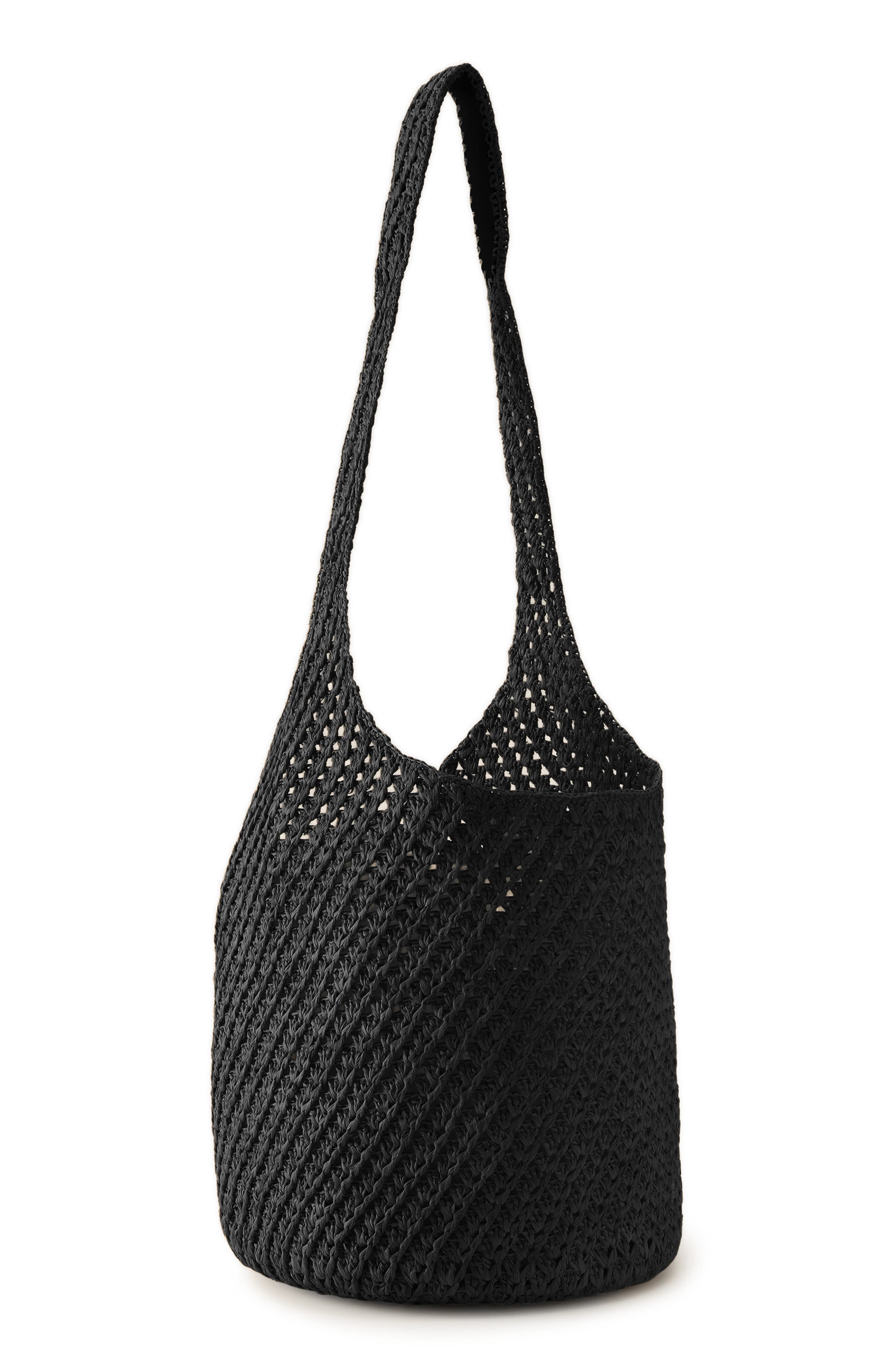Helen Kaminski Lani Crochet Raffia Shoulder Bag, Alternate, color, 