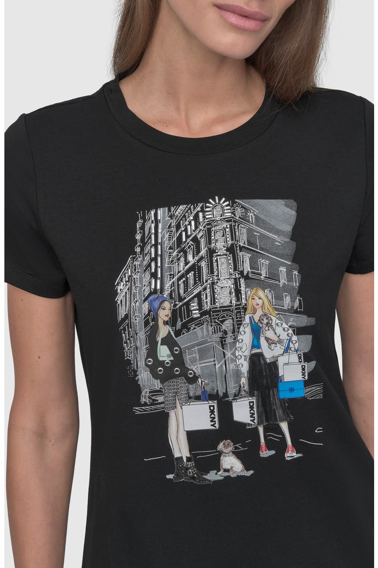 Flatiron Converstional Graphic T-Shirt, Alternate, color, BLACK