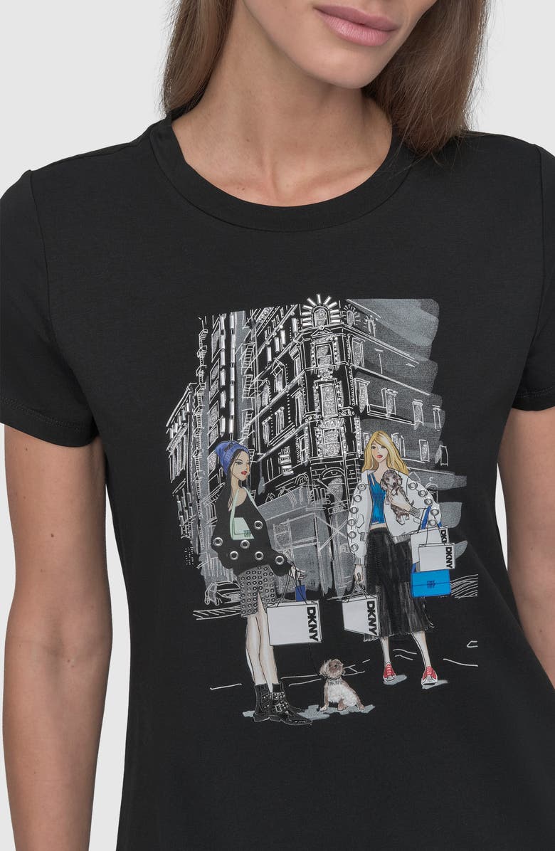 DKNY Flatiron Converstional Graphic T-Shirt, Alternate, color, 