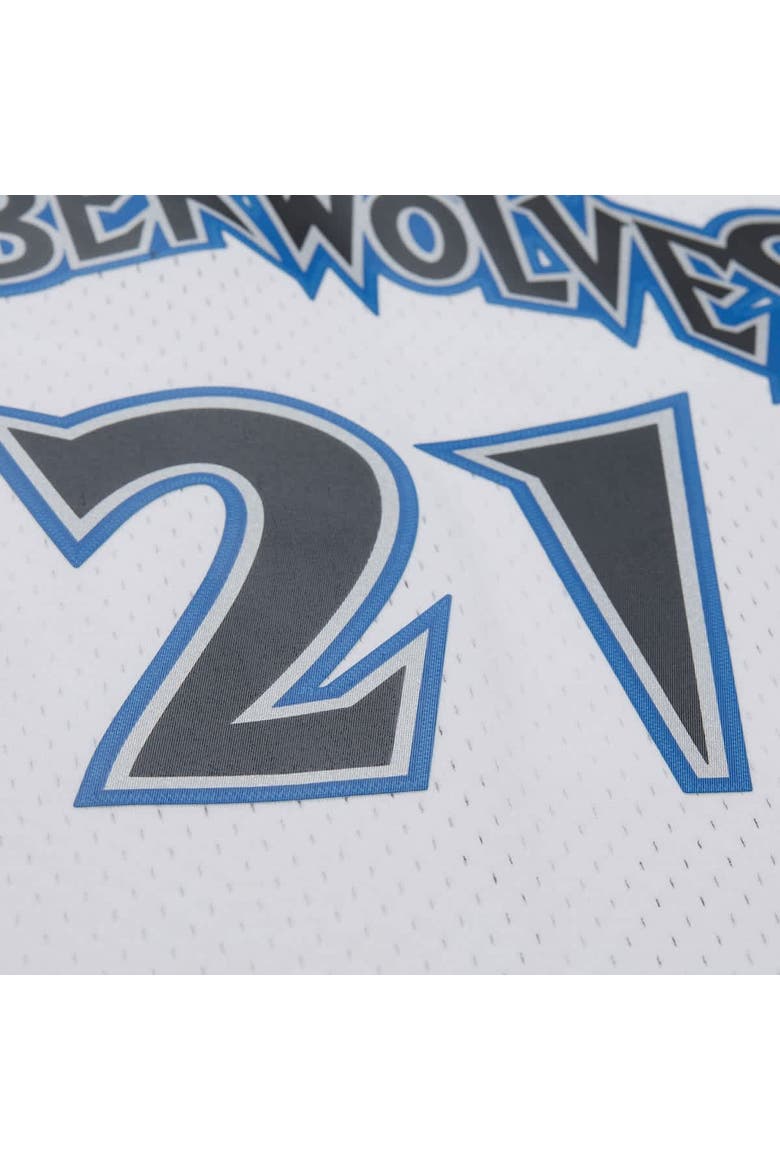 Men's Mitchell & Ness Kevin Garnett White Minnesota Timberwolves Hardwood Classics Swingman Jersey, Alternate, color, White
