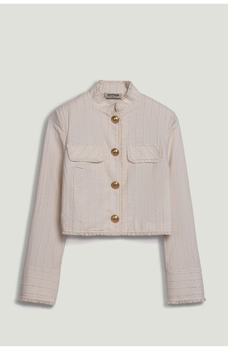 Nocturne Gold-Embellished Utility Jacket, Alternate, color, Ivory