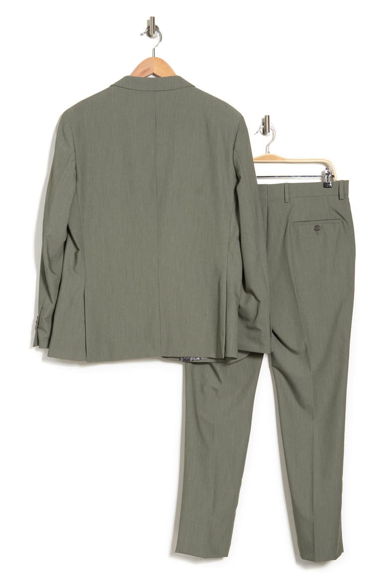 Bi-Stretch Solid 2-Piece Suit, Alternate, color, GREEN