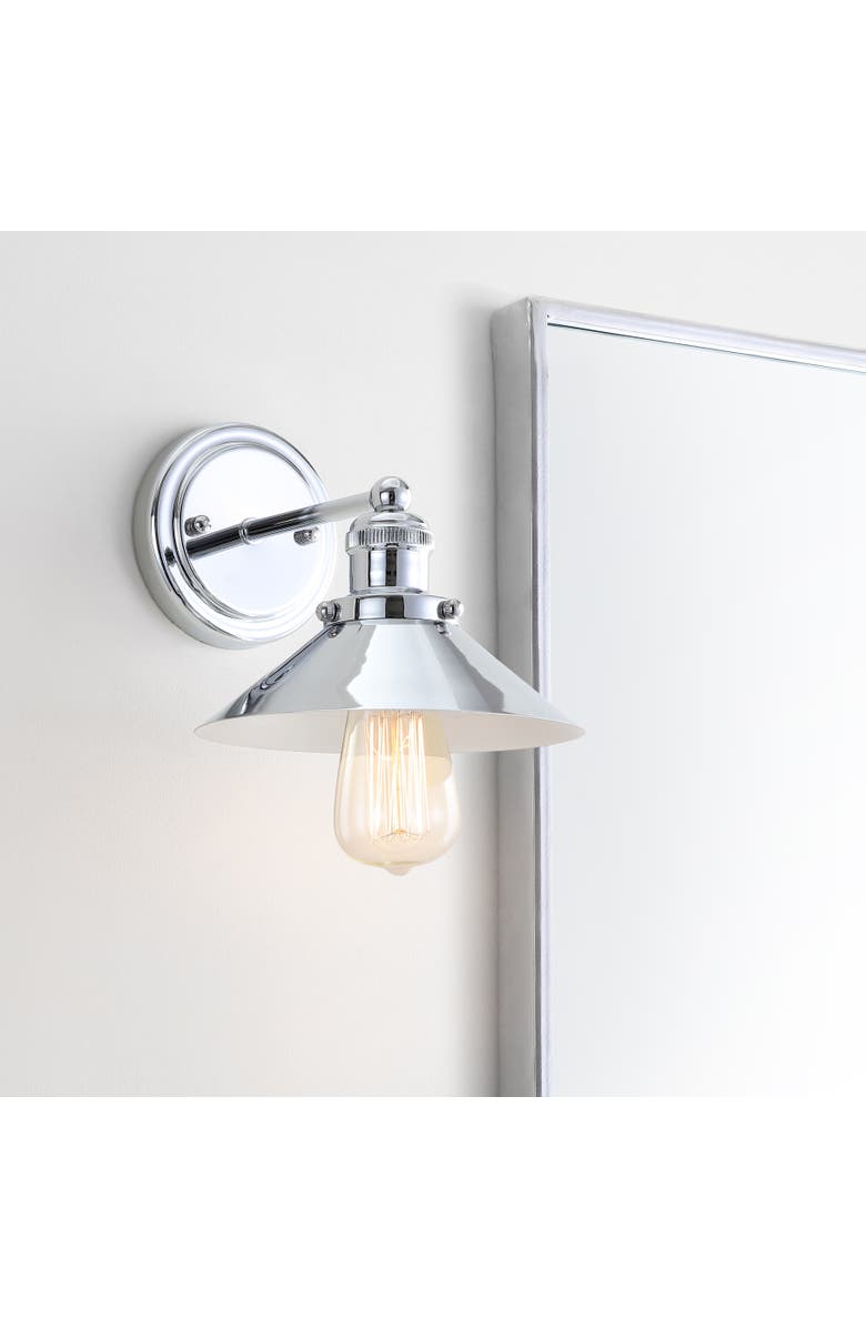 JONATHAN Y July Metal Shade Sconce, Alternate, color, Chrome