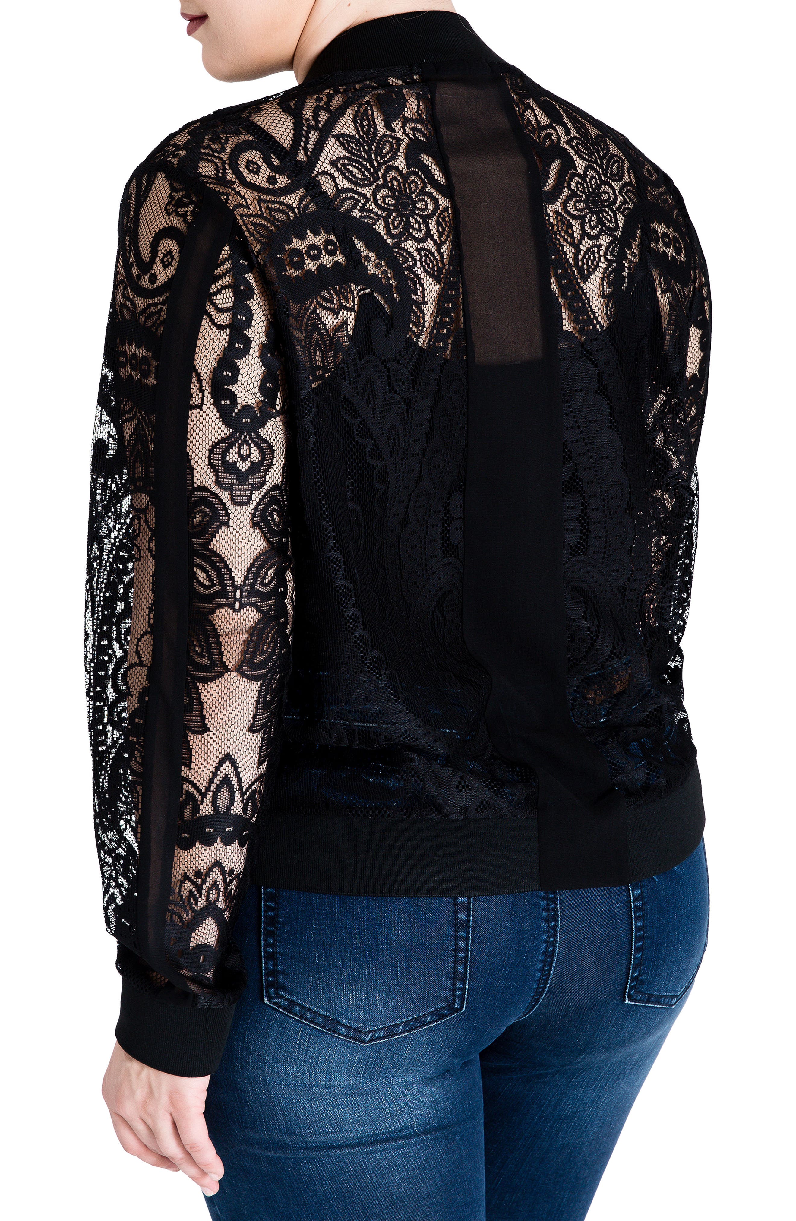 Aria Lace Bomber Jacket - image 2