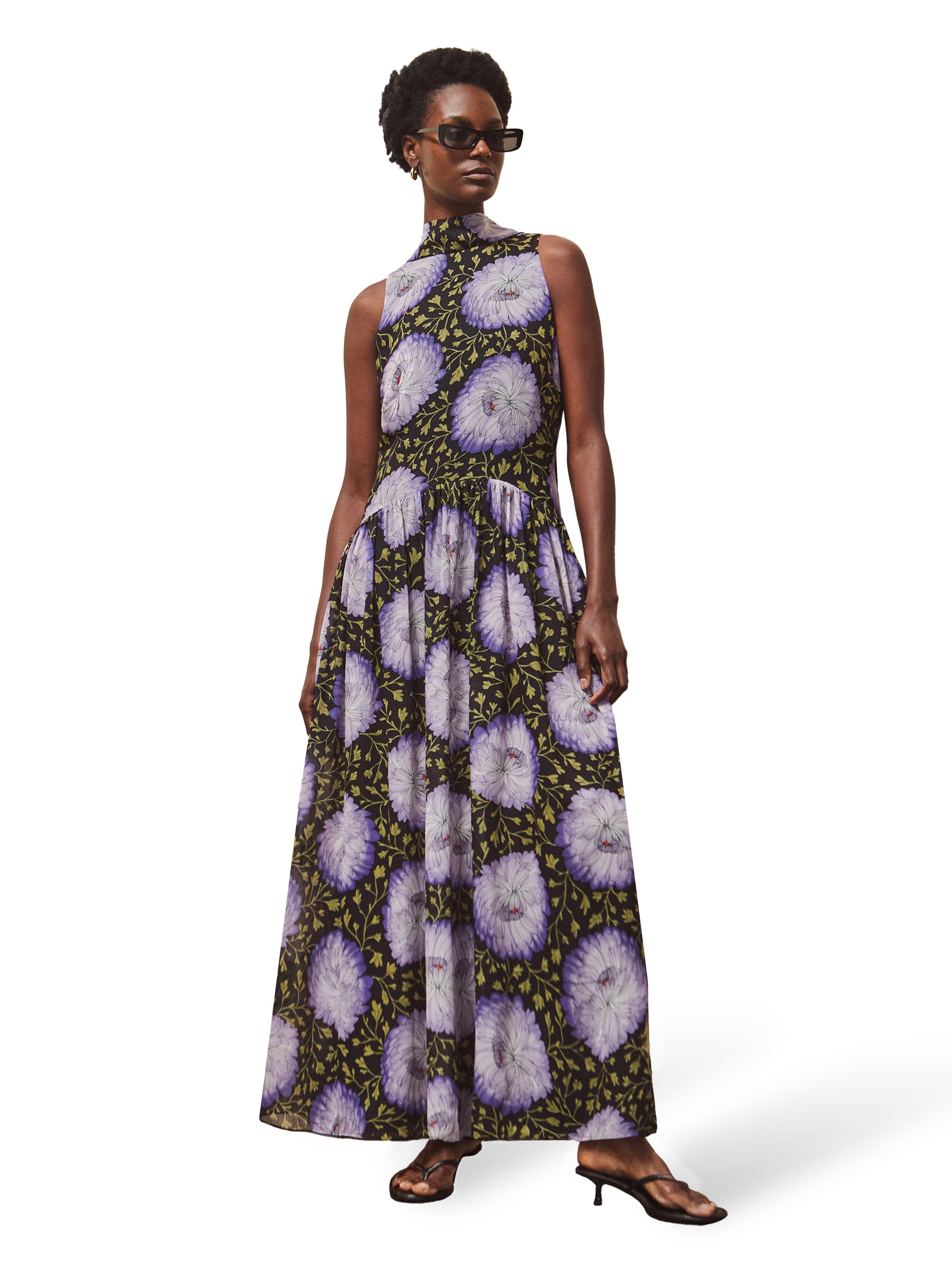 Print Chiffon Maxi Dress