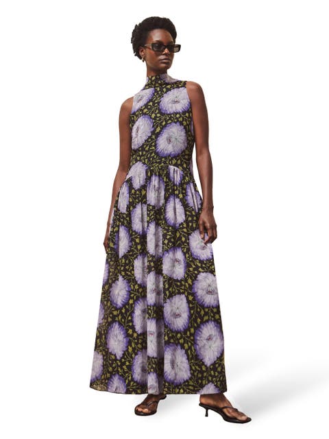 Print Chiffon Maxi Dress