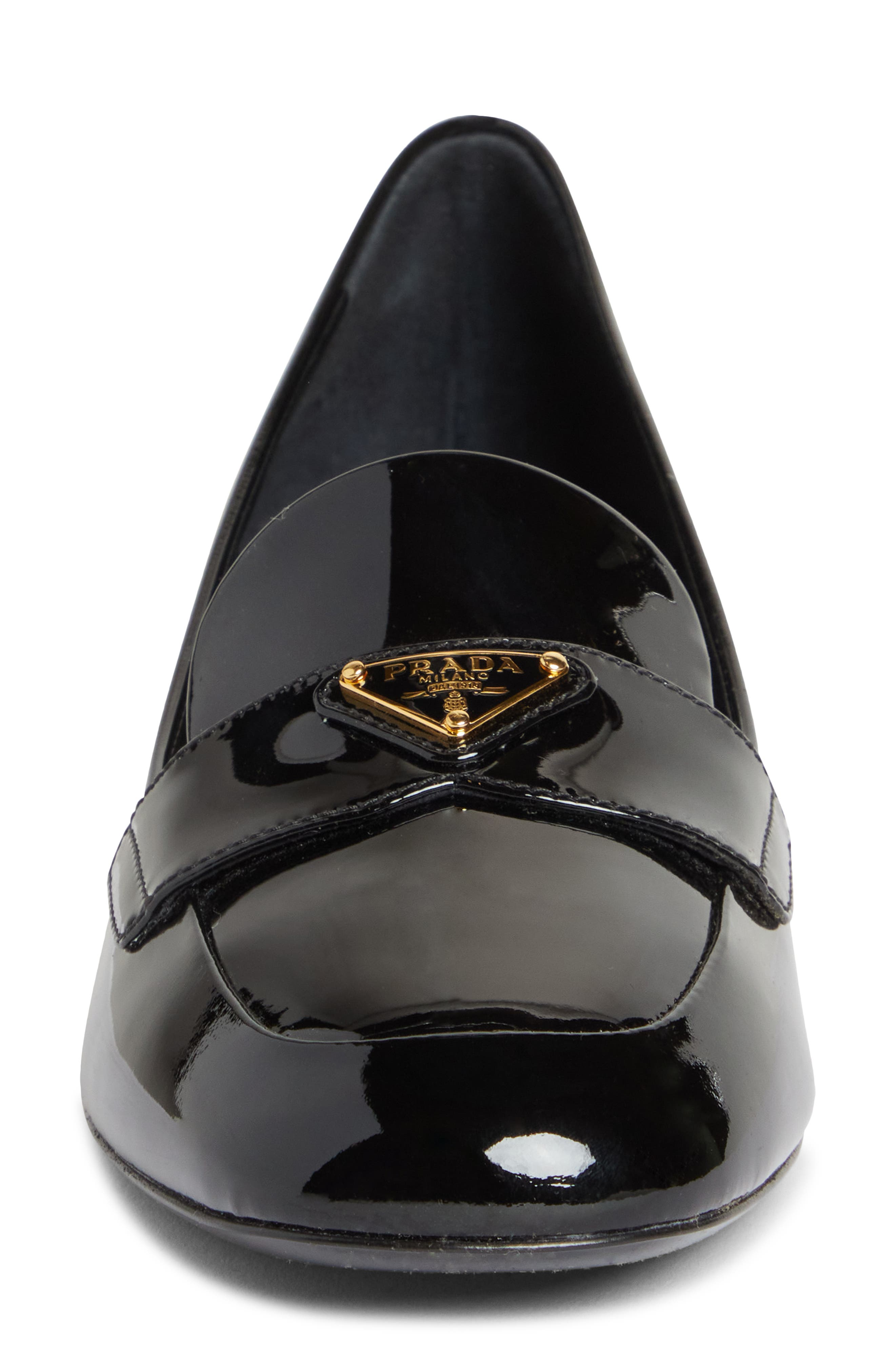 Prada Triangle Logo Loafer Pump, Alternate, color, 