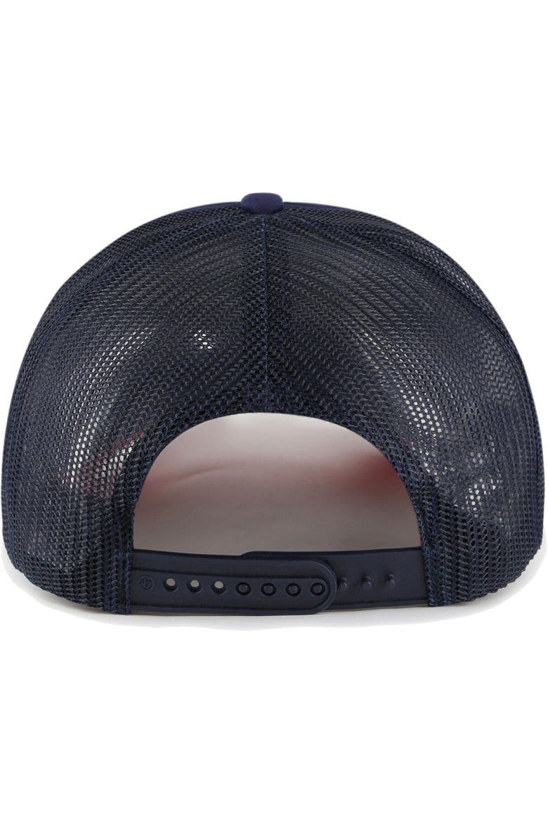 Men's '47 Navy Boston Red Sox Backhaul Foam Trucker Snapback Hat, Alternate, color, Navy