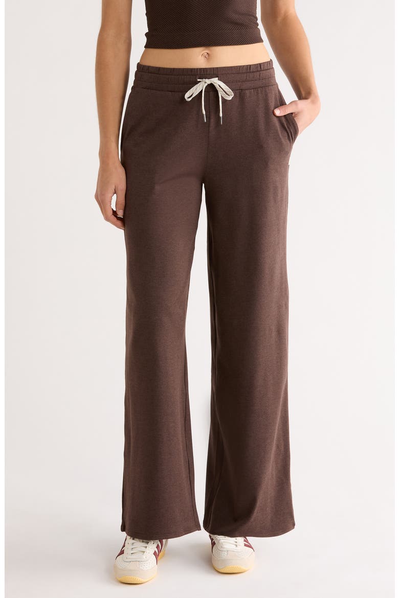 Halo Essential Wide Leg Sweatpants, Main, color, JAVA HEATHER