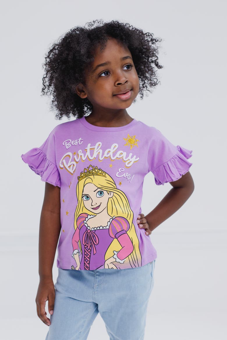 Princess Birthday Graphic T-Shirt, Alternate, color, Rapunzel Violet
